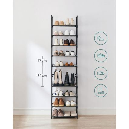 ALVORO Shoe Cabinet – Black