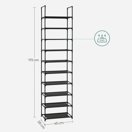 ALVORO Shoe Cabinet – Black