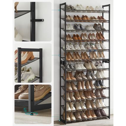 ALVORO Shoe Cabinet, Black