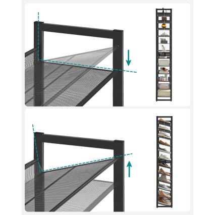 ALVORO Shoe Cabinet, Black