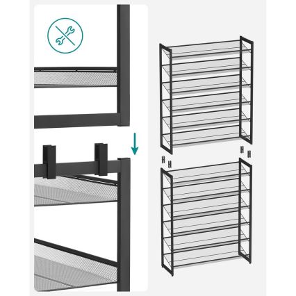 ALVORO Shoe Cabinet, Black
