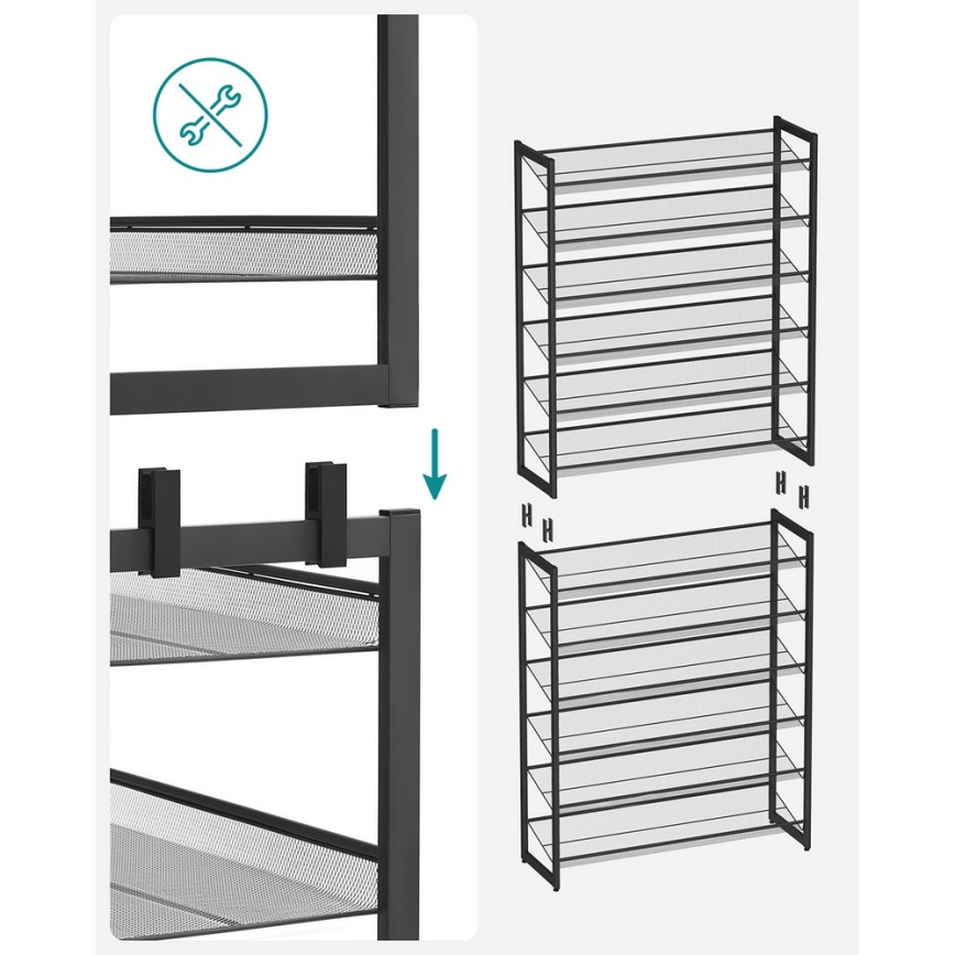 ALVORO Shoe Cabinet, Black