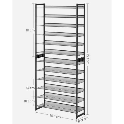 ALVORO Shoe Cabinet, Black