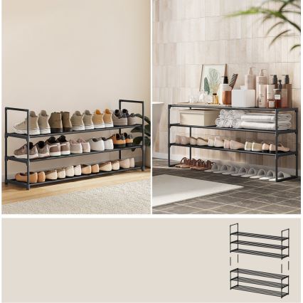 ALVORO shoe cabinet, black