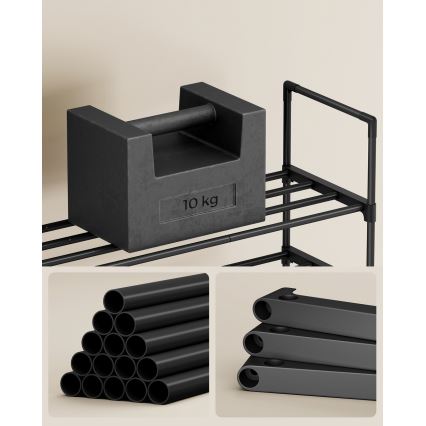 ALVORO shoe cabinet, black