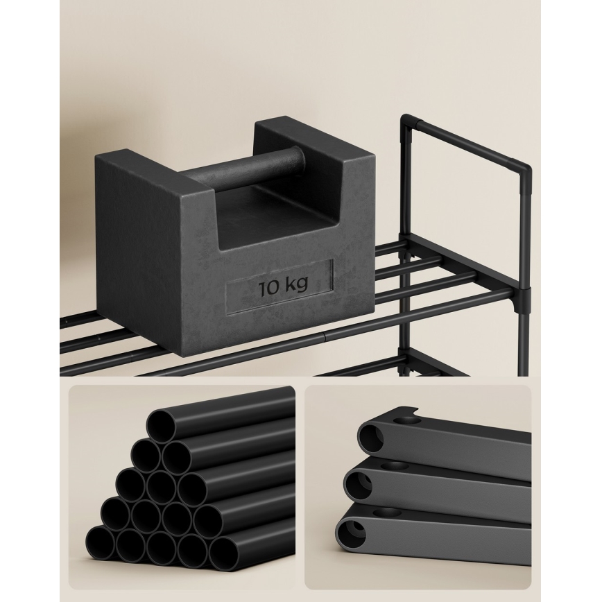ALVORO shoe cabinet, black