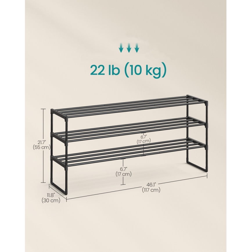 ALVORO shoe cabinet, black