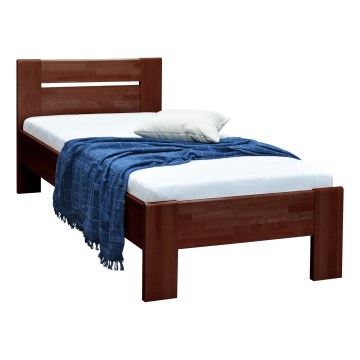 AMBER Single Bed 90 x 200 cm, Dark Walnut