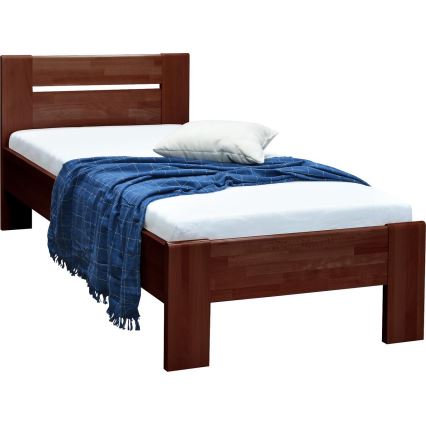 AMBER Single Bed 90 x 200 cm, Dark Walnut