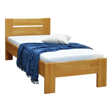 AMBER single bed 90x200 cm, light walnut