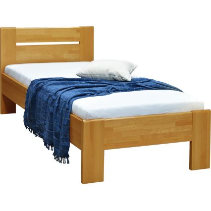 AMBER single bed 90x200 cm, light walnut