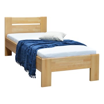 AMBER Solid Beech Single Bed 90x200 cm