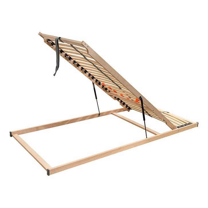 Ambiamo - Flexible slatted bed base with piston tilt from legs LOEN 200x90 cm