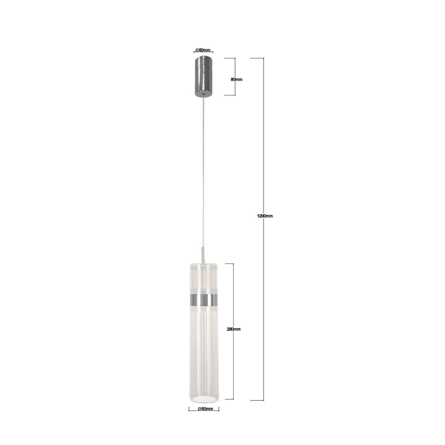 AMBIENTE LED Cable Pendant Light, 6W, 230V, 3000/4000/6000K, Glossy Chrome