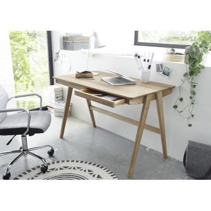 AMIRON Oak Writing Desk