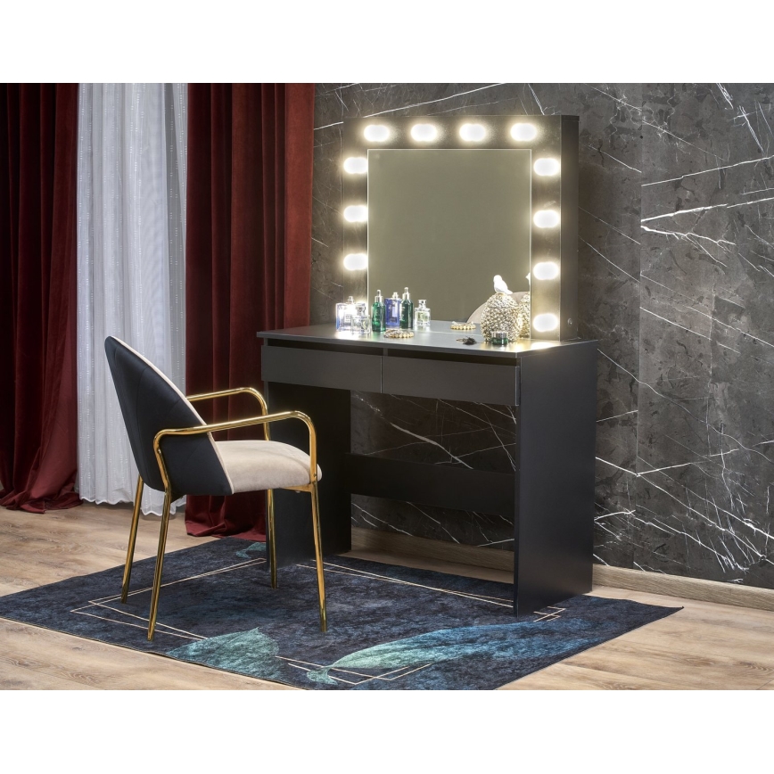 AMORIO Black Vanity Table