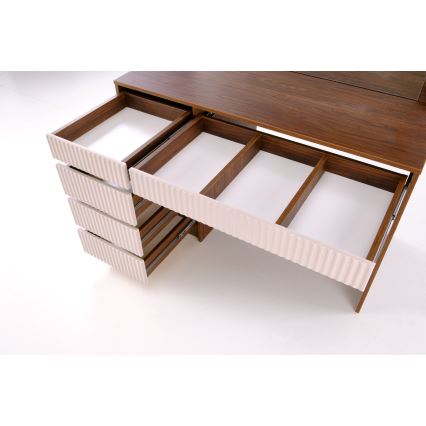 AMORIO Vanity Table 120x55 cm Cashmere/Walnut Decor