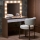 AMORIO Vanity Table 94x43 cm Cashmere/Walnut Finish