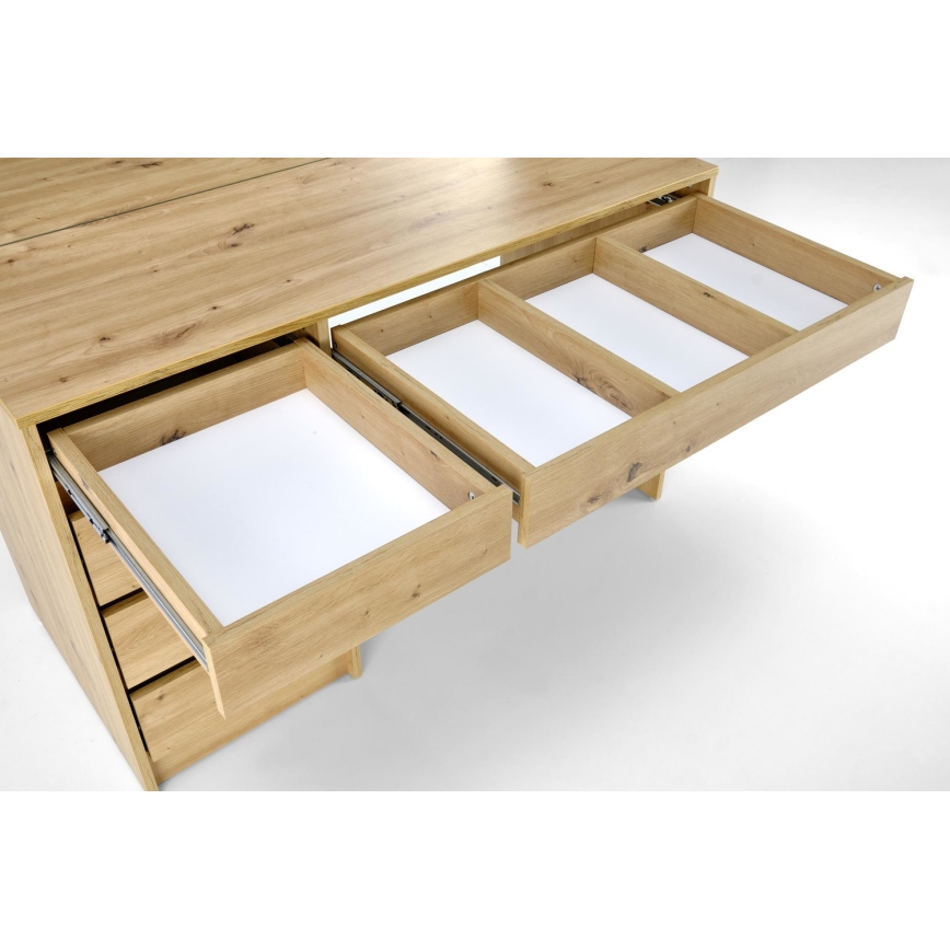 AMORIO Vanity Table, Artisan Oak