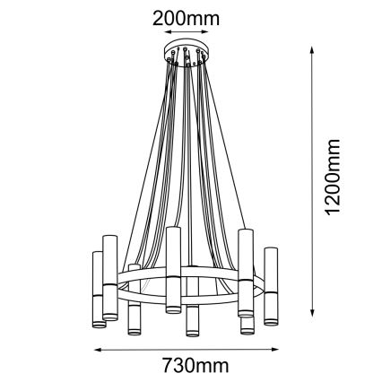 Amplex - Chandelier on a string 6xGU10/15W/230V
