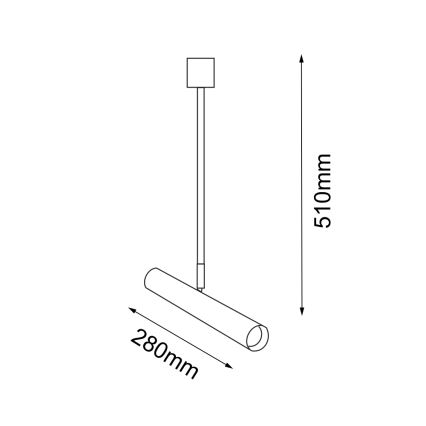 Amplex - Chandelier on a pole 1xGU10-MR11/15W/230V black/brass