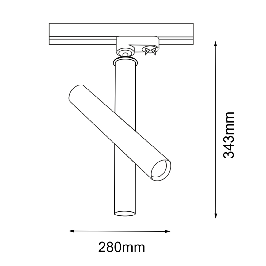 Amplex - Spotlight for rail system 1xGU10-MR11/15W/230V black/brass