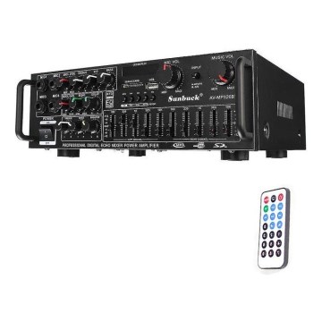 Amplifier with equalizer and MP3 player + remote control