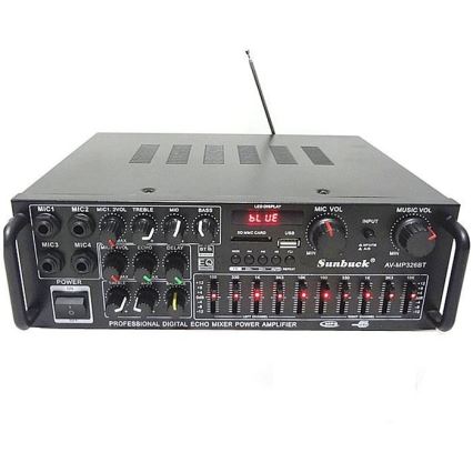 Amplifier with equalizer and MP3 player + remote control