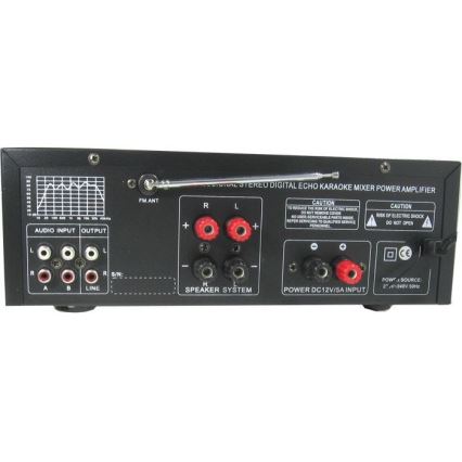 Amplifier with equalizer and MP3 player + remote control