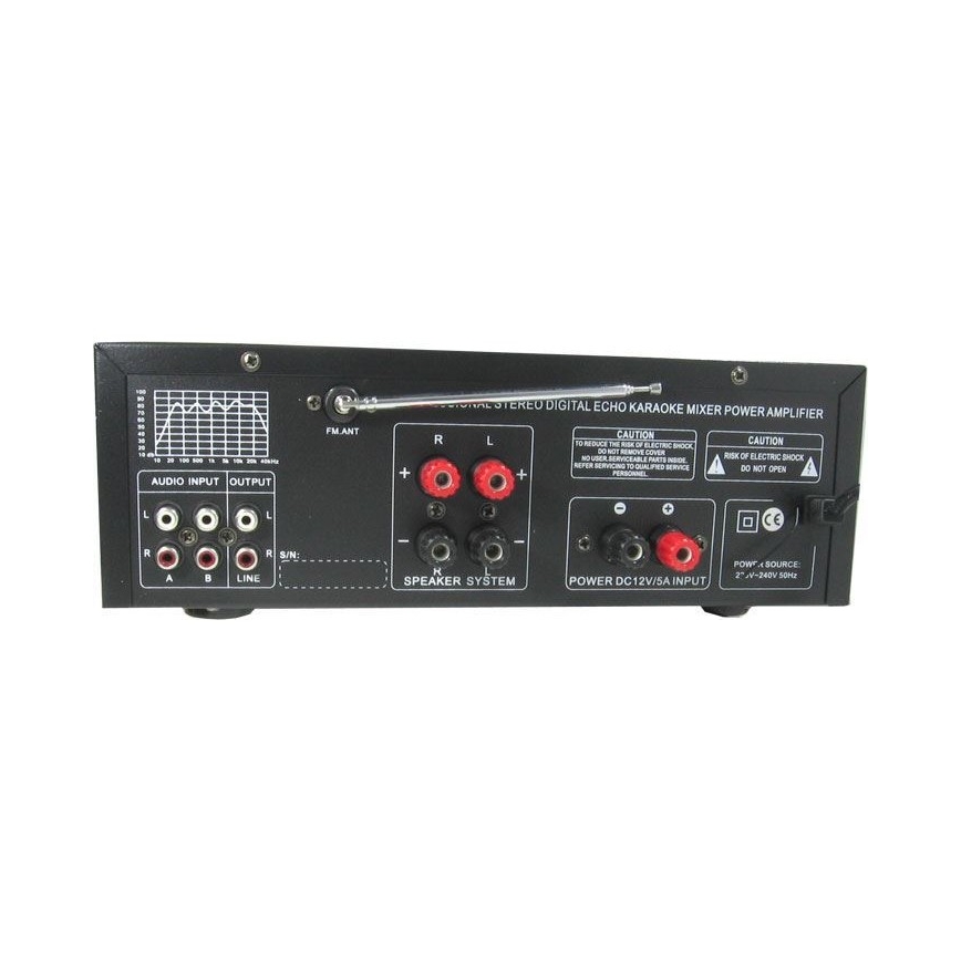 Amplifier with equalizer and MP3 player + remote control
