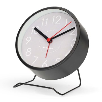 Analog alarm clock 1xAA black