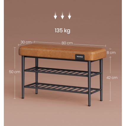 ANDOR Shoe Cabinet, Brown/Black