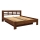 ANGELA 180x200 cm Solid Wood Double Bed with Storage – Dark Walnut