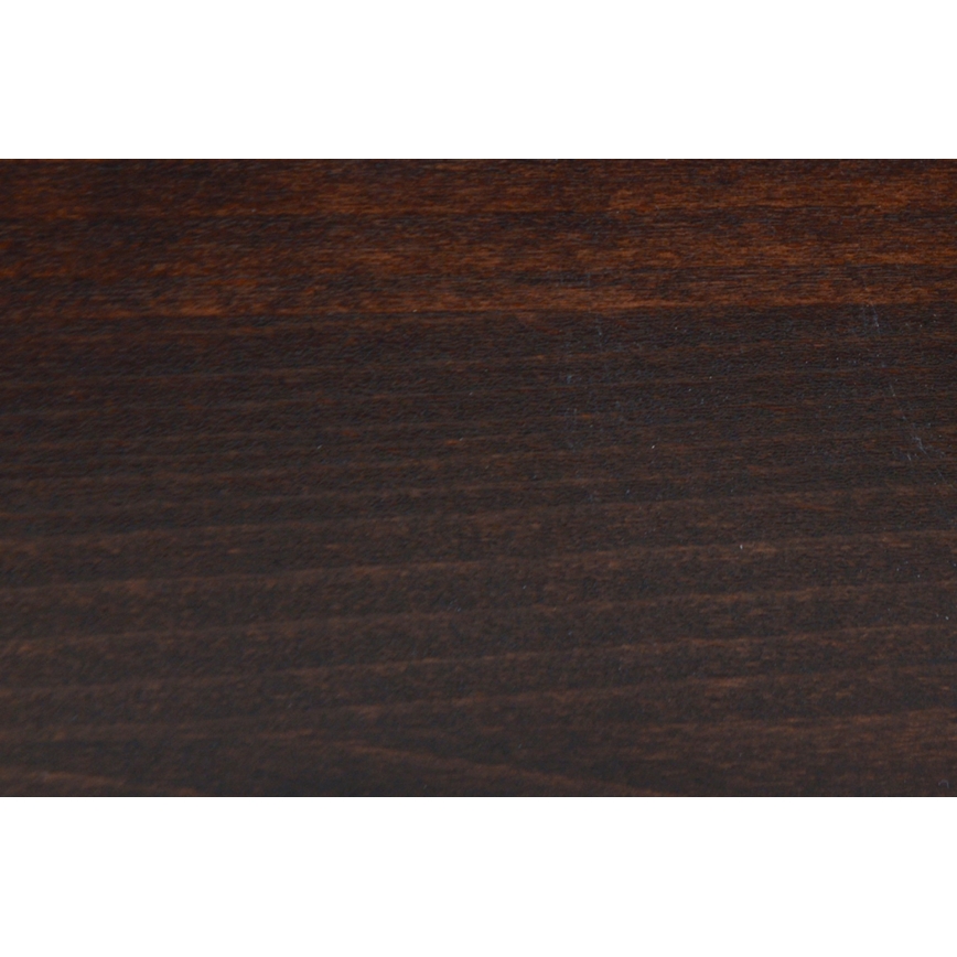 ANGELA 180x200 cm Solid Wood Double Bed with Storage – Dark Walnut