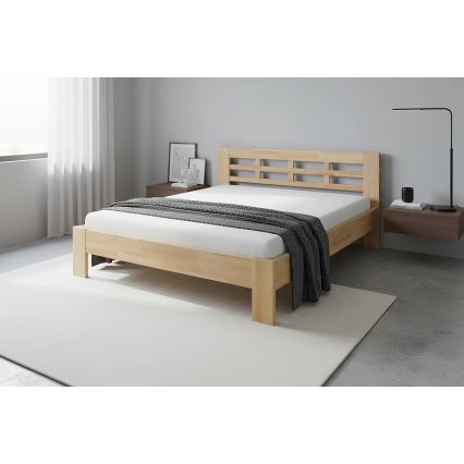 ANGELA Solid Beech Double Bed 180x200 cm