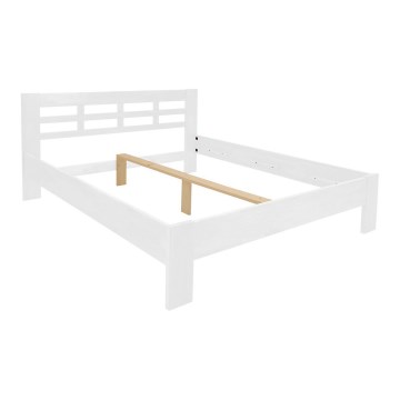 ANGELA Solid Wood Double Bed 180x200 cm, White