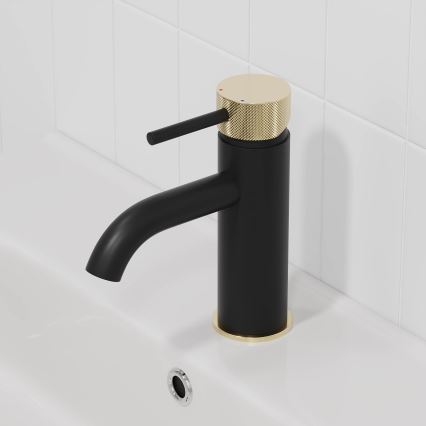 ANHOLT 15.6 cm Basin Faucet, Black/Brass