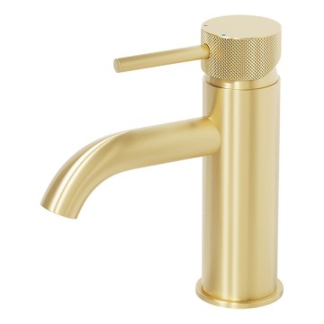 ANHOLT 15.6 cm Brushed Brass Basin Mixer
