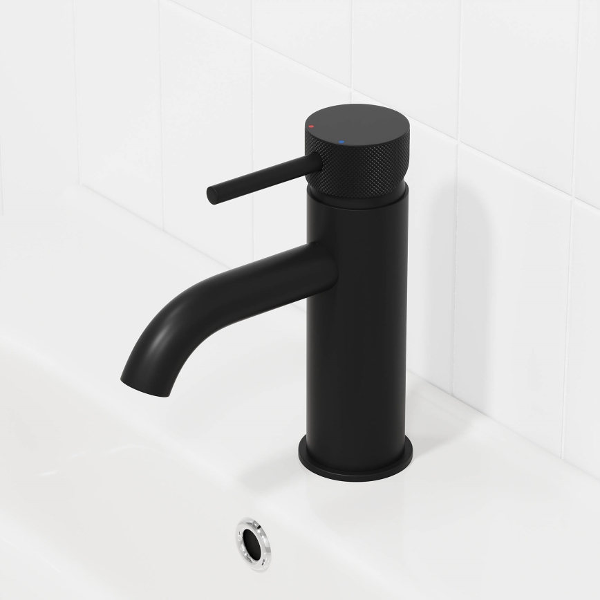 ANHOLT 15.6 cm Matte Black Basin Mixer