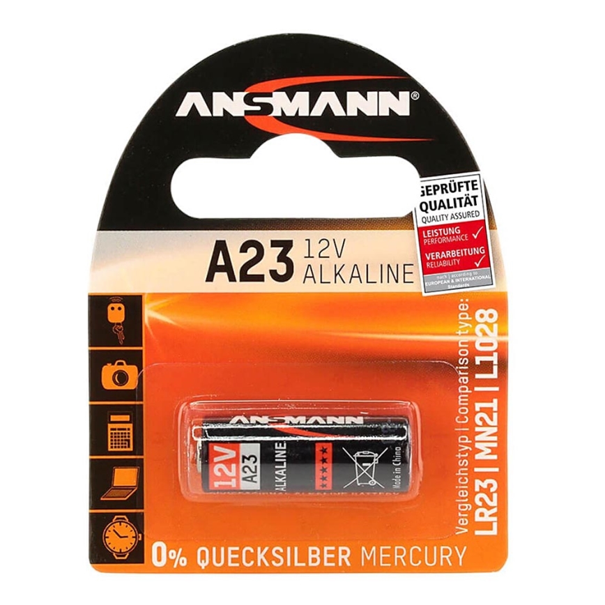 Ansmann 04678 - A 23 - Alkaline battery A23/LR23/LRV08, 12V