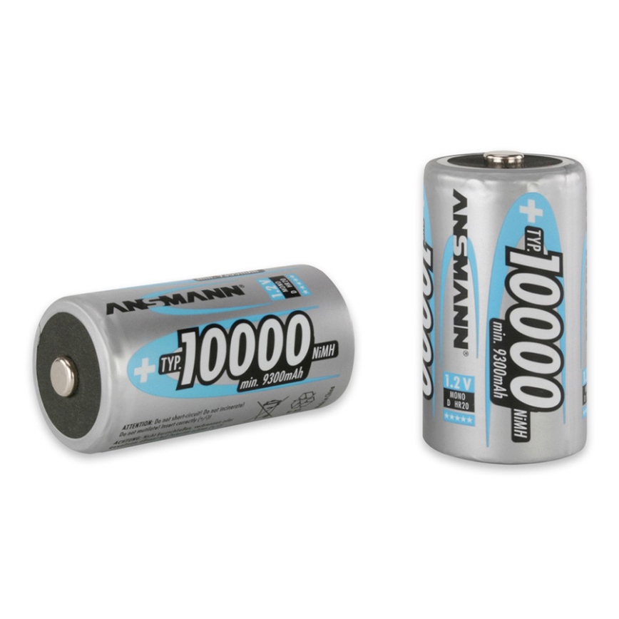 Ansmann 06549 Mono D - 2pcs rechargeable batteries D NiMH/1,2V/1000mAh