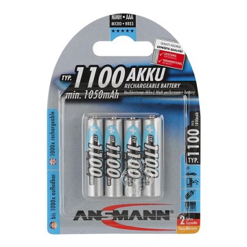 Ansmann 07521 Micro AAA - 4pcs rechargeable batteries AAA NiMH1.2V/1050mAh