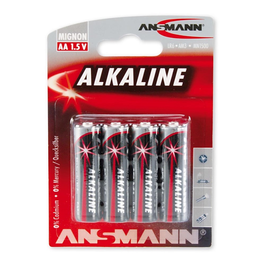 Ansmann 09629 LR6 AA RED - 4pcs alkaline battery 1,5V