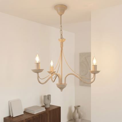 ANTON Chain Chandelier 3xE14/60W/230V Beige