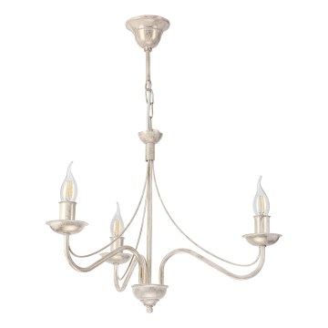 ANTON Chain Chandelier 3xE14/60W/230V, White Patina