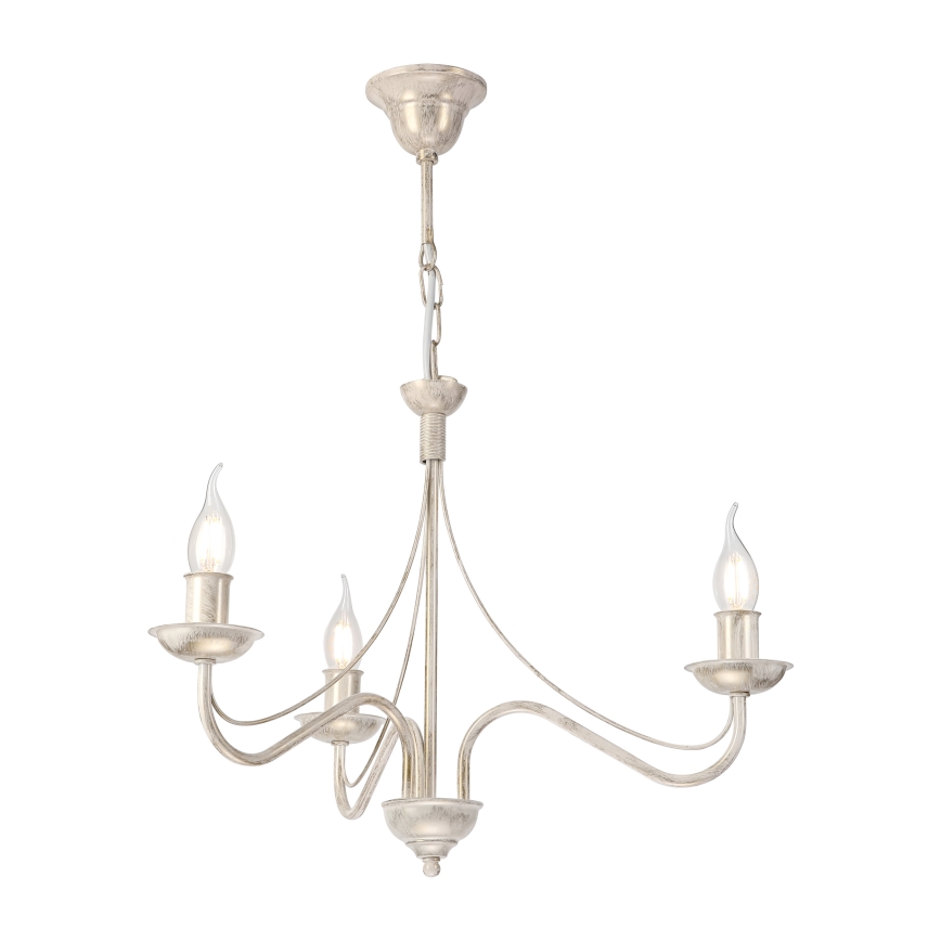 ANTON Chain Chandelier 3xE14/60W/230V, White Patina