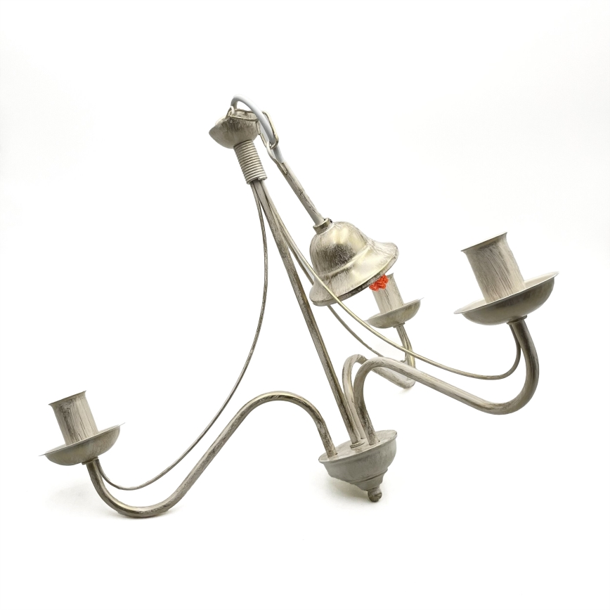 ANTON Chain Chandelier 3xE14/60W/230V, White Patina