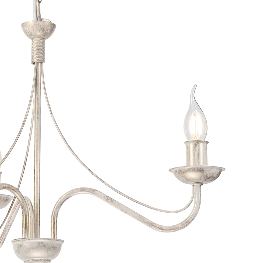 ANTON Chain Chandelier 3xE14/60W/230V, White Patina