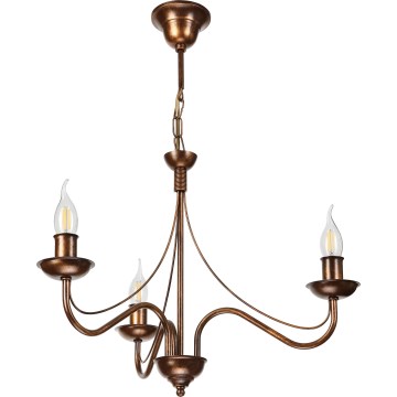 ANTON Chain Chandelier 3×E14/15W/230V, Bronze