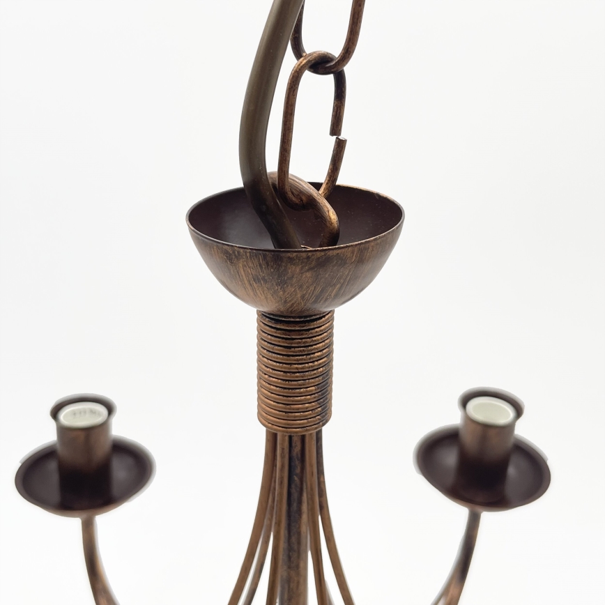 ANTON Chain Chandelier 6xE14/60W/230V Bronze